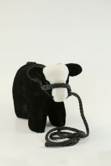 Mini Plush Calf Black Baldy